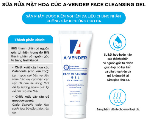 Sữa rửa mặt Avender